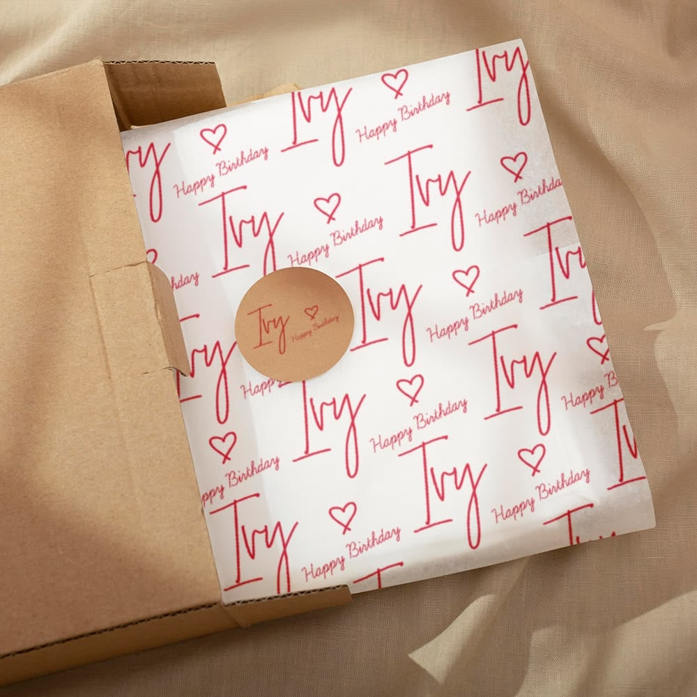 Printed tissue paper sheets